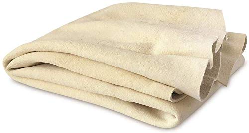 Netagon Genuine Super Soft Chamois Leather Car Drying Cleaning Valeting Shammy Cloth - Safe on all paintwork (5 Square Feet)