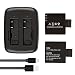 AKASO V50/ V50 Elite 2 x 1050mAh Rechargeable Action Camera Battery with USB Dual Charger