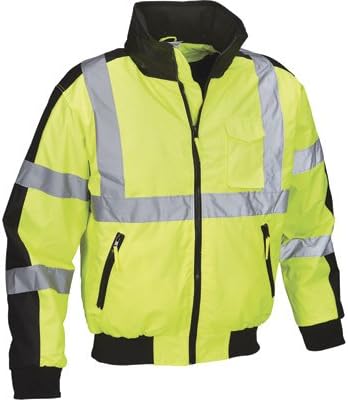 Utility Pro Waterproof Class 3 High-Visibility 3-Season Jacket with Teflon - Lime/Black, Large, Model# UHV575-L-LIME