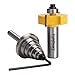 FivePears 1/2 Inch Shank Rabbet Router Bit with 6 Bearings Set, Adjustable Multiple Depths 1/8