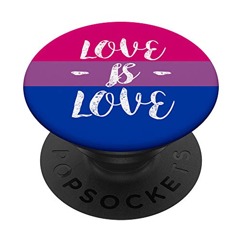 LGBT Pride Bisexual Flag Love is Love PopSockets PopGrip: Swappable Grip for Ph…