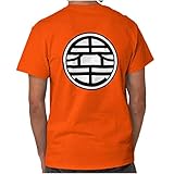 Master Roshi Turtle School Cool Shirt  Dragon Kai Ball King T-Shirt Tee,Large,Orange