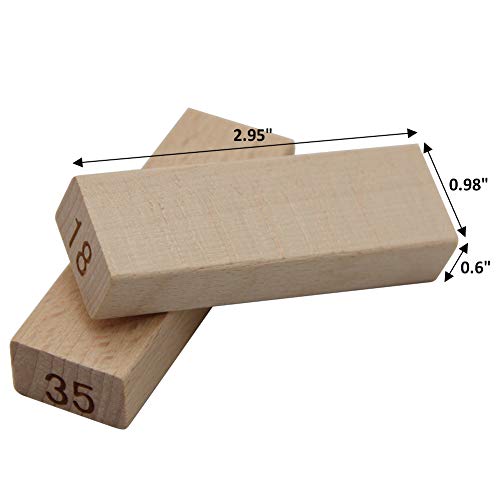 MorTime 51Pcs Timber Tower Wood Block Stacking Game - Number Match Playset