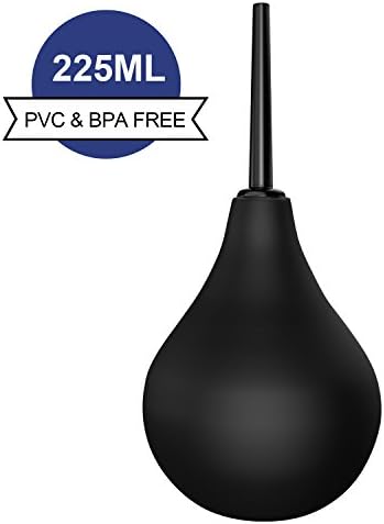 Ychan Natural Vaginal Cleansing and Odor Elimination Douche - 225ML Capacity (PVC & BPA Free) for Home & Travel, Non-Toxic, FDA Approved, Black
