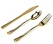 75 Pieces Heavy Duty (Gold) Plastic Silverware Set, Disposable Cutlery Set, Great for Parties, Weddings, and Catering, Flatware Utensils Included: 25 Forks, 25 Spoons, 25 Knives, Stock Your Home