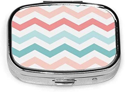 ストライプ ピルケース 習慣薬箱 おしゃれ 薬ケース 常備薬 携帯ケース ミラー付き 小物入れ 小型