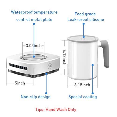 Coffee Mug Warmer, Drink Cooler, Beverage Warmer with Mug, Desk Cup Warmer with Automatic shut off for Tea Water Cocoa Milk Office Desk Home Best Gift, Waterproof and Easy to Clean Mug (Up To 131F/55C)