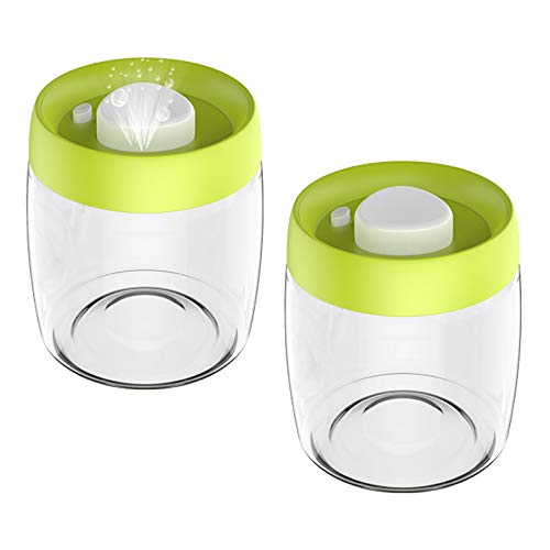 Folinstall 2 Pcs 30 oz（880ML）Glass Jars Vacuum Sealer, Airtight Glass Preserving Jars with Green Vacuum Sealed Airtight Lid, No Need a Separate Pump, High Borosilicate Mason Jars - Thumbnail 6