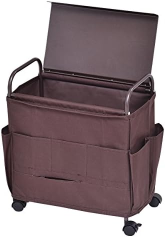 8 Pocket All-Purpose Rolling Cart Storage Rack Organizer - Magazine, TV Controller