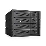 Mediasonic 4 x 3.5" and 2.5" SATA/SAS Hard Drive or SSD to 3 x 5.25-inch Drive Bay Mobile Rack Backplane - Hot-Swap/Removable Tray Design/Metal Construction (HT31-304)