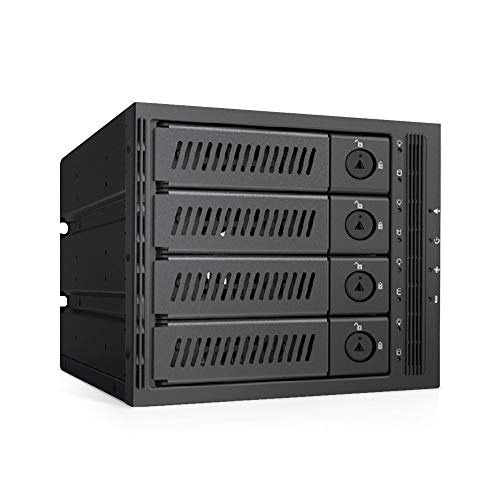 Mediasonic 4 x 3.5" and 2.5" SATA/SAS Hard Drive or SSD to 3 x 5.25-inch Drive Bay Mobile Rack Backplane - Hot-Swap/Removable Tray Design/Metal Construction (HT31-304)