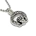 Lauren Annabelle Studio Cremation Jewelry Claddagh in Circle Irish Celtic Urn Stainless Steel Ashes Pendant Necklace Men Women