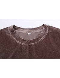 Vestido de falda de lápiz de terciopelo dorado de manga corta para mujer MiaoYi Vestidos de cóctel de noche