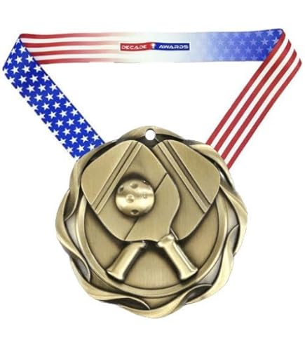 Amazon.com : Pickleball Medals, Set of 3 - Gold, Silver