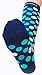 CompressionZ 20-30 mmHg Compression Socks Men & Women - Knee High Support Stockings (Ocean Dots, Medium)