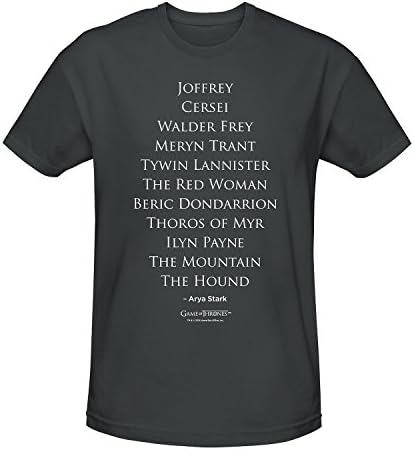 PPAFO Game of Thrones Arya's Kill List T-Shirt Summer Tee