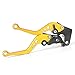 GZYF Pair Adjustable Motorcycle Short Brake Clutch Levers Set fit for Yamaha 2004-2006 R1 & for Yamaha 2005-2010 R6
