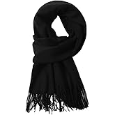 Winter Scarf for Women Men Cold Weather - Soft Warm Shawls Scarves with Tassels(78.7''*26.8'')
