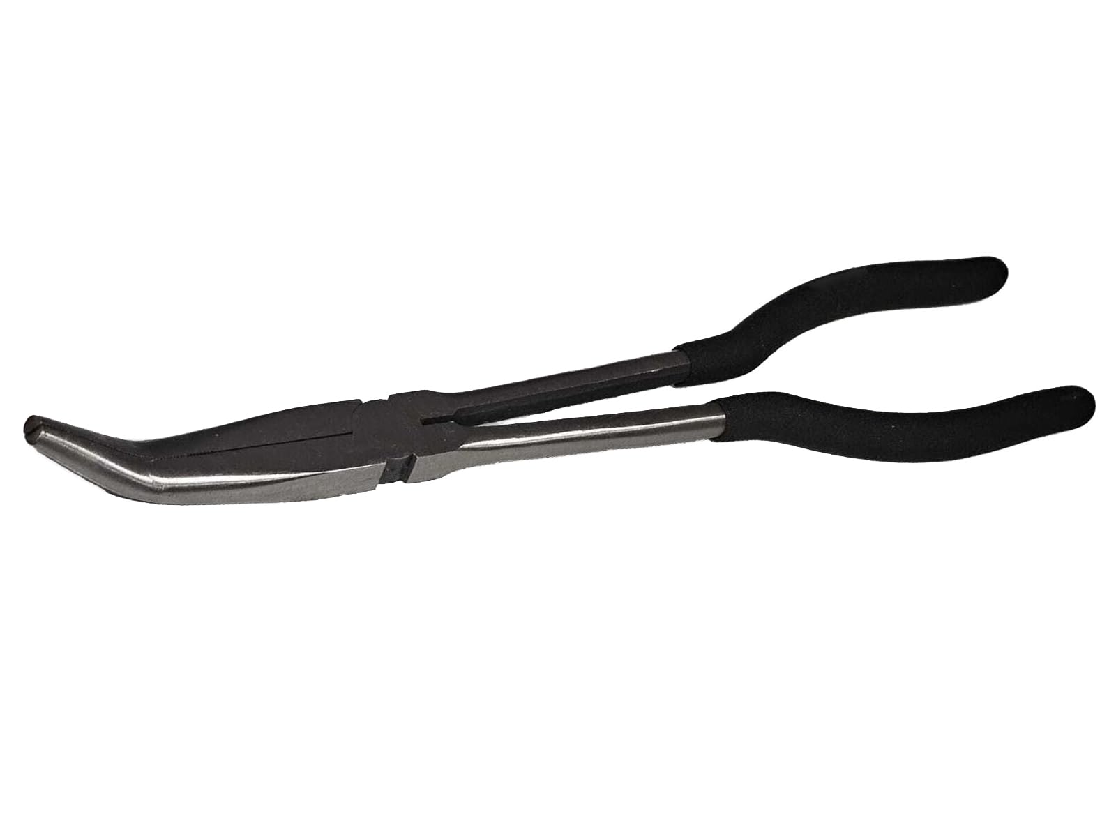 Mr. Gadget's Solutions 11-Inch Long Nose Pliers with 45° Bent Tip – Precision Mechanic Grip Pliers for Tight Spaces, Ideal Hand Tool for Electrical Work, Repairs, and DIY Projects