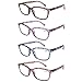 DOOViC 4 Pack Computer Reading Glasses Blue Light Blocking Anti Eyestrain Spring Hinge Stylish Readers for Women 1.50 Strength
