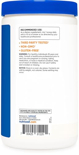 Nutricost D-Aspartic Acid (DAA) Powder 300G - Pure D Aspartic Acid