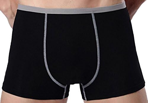gmgm Mens 3 Pack Modern Soft Stretchy Breathable Boxer Briefs Black L