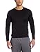 Hot Chillys Men's Peach Crewneck Tee (Black, Medium)