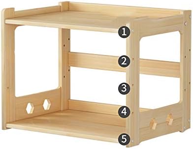LCTZWJ Modern Multi-function Microwave oven rack Kitchen Portable Storage Rack, Office Printer Wood (color : Five gears, Size : 103CM)