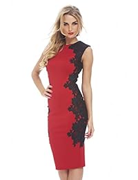 AX Paris Vestido de encaje con parte lateral para mujer