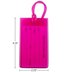 4 Packs Colorful Flexible Travel Luggage Tags for