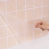 Clear Glossy Self Adhesive Film Covering Removable Protective Film Contact Paper Shelf Drawer Liner Transfer Tape Roll 17.7" 