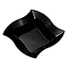 WAVEWARE PLASTIC PARTY DISPOSABLE BOWLS | 12 Ounce Black Hard Square Wedding Soup Bowls, 20 Ct | Elegant & Fancy Heavy Duty Hard Party Supplies Plates for all Holidays & Occasions