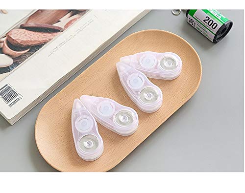 Cute Correction Tape 6 pcs pack in a clear zippered pouch, White out correction tape, Wipeout tape