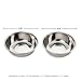 Bonza Two Piece Replacement Stainless Steel Dog Bowls for Pet Feeding Station. For Small Dogs and Cats,12oz