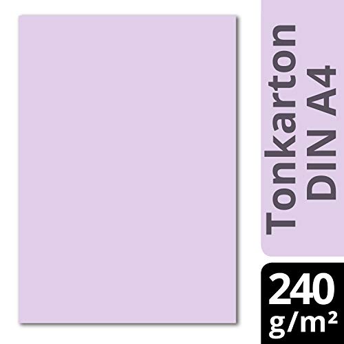 Glüxx-Agent 50 Blatt Tonkarton DIN A4 - Flieder - 240 g/m² Dicker Bastelkarton - 21,0 x 29,7 cm Pappe zum basteln für Fotoalbum Menükarte Bedruckbar DIY kreativ Sein – Bild 4