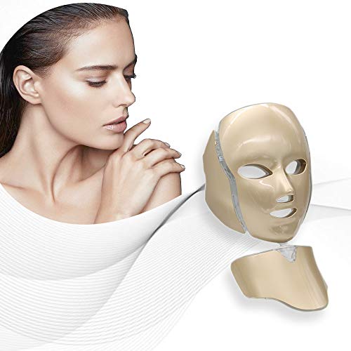 Pro 7Color LED Mask Skin Care Photon Lighttherapy Mask Electric Therapy For Healthy Skin Face & Neck Skin RejuvenationClinically Tested Home & Salon Aesthetic Mask