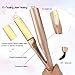 2- in -1 Hair Curler and Straightener Iron Pro Professional Flat Iron with 3D Float Titanium Plates,Ionic Straightener,Automatic Release Negative Ions V6(Gold)