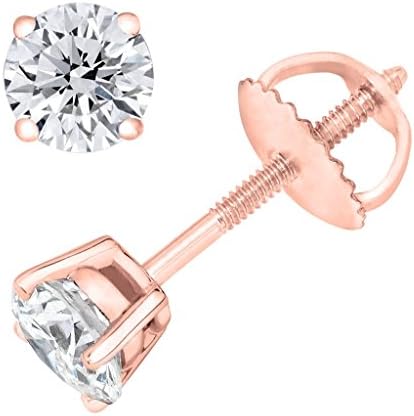 Round Diamond stud (IGI Certified 0.70 ct & up) Plus Quality ScrewBack 14K from 0.04ct - 2.00ct