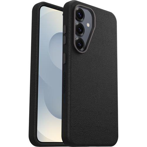 OtterBox Symmetry Cactus Leather Case for Samsung Galaxy S25, Black