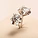 T400 925 Sterling Silver Post Stud Earrings Setwith Cubic Zirconia Gift for Women Men 5 6 7 8 mm (4 Pairs)