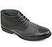 alpine swiss Geneva Men's Ankle Boots Brogue Wing Tip Dress Shoes Gray 11 M US