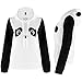 St. Jubileens Women's Cute Panda Print White and Black Fleece Hoodie Sweatshirts Tops Pullover (Large)