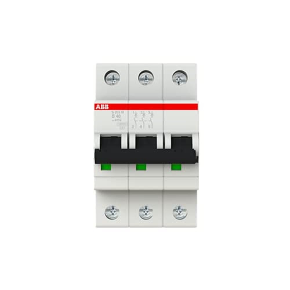ABB Protecta Plus S203M-B40 Miniature Circuit Breaker • 3 Pole • 40A Type B • 440V AC / 12V DC • 10kA Breaking Capacity • DIN Rail Mount • System pro M Compact • Industrial MCB • 2CDS273001R0405 — image 1