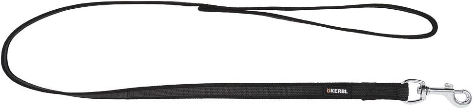 Kerbl Antislip Rubberised Leash, 100 cm x 20 mm, Schwarz
