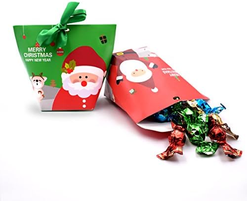 20 x DIY Christmas Gift Boxes with Rope Handle Candy Sweet Gift Box Party Favor Box Container for Christmas Eve