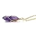 J.Fée Amethyst Chakra Pendant Necklace Gold Plated Jewelry for Women Christmas Anniversary Birthday Gift for Wife Girlfriend Handmade Diy Necklace Healing Gemstone Boho Jewelry Gifts for Her