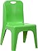 Flash Furniture Green Plastic Stackable School Chair with Carrying Handle and 11'' Seat Height