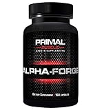 Primal Muscle Alpha Forge Testosterone Booster – Natural Male Enhancement Supplement for Men – Promotes Strength Endurance and Weight Loss – 150 Capsules