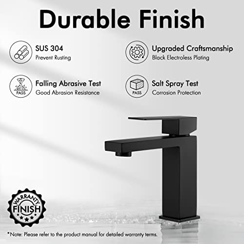 KES Black Bathroom Faucet Single Handle Type Bathroom Sink Faucet