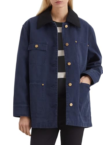 Marc OߴPolo Damen Übergangsjacke mit abnehmbarem Kragen gefüttert, Blau (Cloudless Night), 38